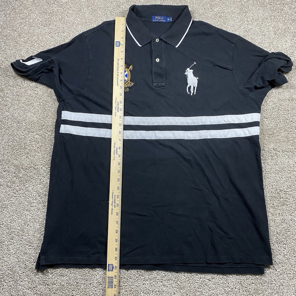Polo Ralph Lauren Shirt Mens 2XLT Classic‎ Fit Black White Big Pony Crest I 1967 - Picture 6 of 8
